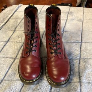 Maroon Doc Martens